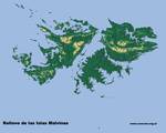 Relieve de las Islas Malvinas